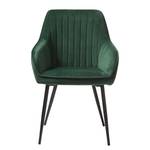 Chaises Calles - Lot de 2 Velours / Acier - Vert