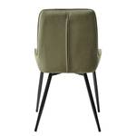 Set di 2 sedie Altea Velluto / Acciaio - Verde oliva