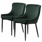 Chaises Munera - Lot de 2 Velours / Acier - Vert