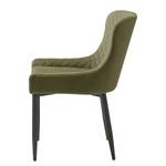 Chaises Munera - Lot de 2 Velours / Acier - Vert olive