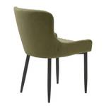 Chaises Munera - Lot de 2 Velours / Acier - Vert olive