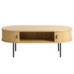 Tavolino da salotto Maqueda MDF / Impiallacciato in vero legno / Acciaio - Effetto rovere scuro - Effetto quercia - 120 x 45 cm