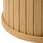 Tavolino Maqueda MDF / Impiallacciato in vero legno / Acciaio - Effetto rovere scuro - Effetto quercia