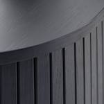 Table basse Maqueda MDF / Placage bois véritable / Acier - Noir - Noir - 120 x 45 cm