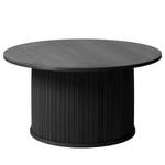 Table basse Maqueda MDF / Placage bois véritable / Acier - Noir - Noir - 90 x 45 cm
