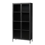 Vetrina e credenza Coria Acciaio / Vetro temprato - Nero - Nero