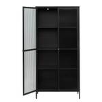 Vetrina e credenza Coria Acciaio / Vetro temprato - Nero - Nero