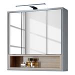 Salle de bain Ariana - 4 éléments Éclairage intégré - Gris mat / Imitation chêne Sonoma
