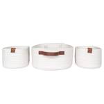 Set di 3 cesti Jarana Cotone - Bianco