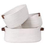 Set di 3 cesti Jarana Cotone - Bianco