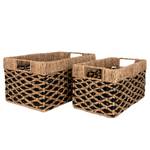 Paniers de rangement Salat - Lot de 2 Zostère - Marron / Noir