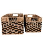 Paniers de rangement Salat - Lot de 2 Zostère - Marron / Noir