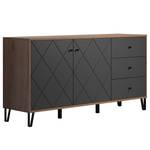 Sideboard Montez Vintage Eiche Dekor / Taupe - Breite: 183 cm