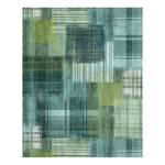 Papier peint intissé Patchy Plaid Intissé - Vert / Bleu - 200 x 250 cm