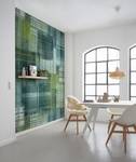 Vlies-fotobehang Patchy Plaid vlies - groen/blauw - 200 x 250 cm