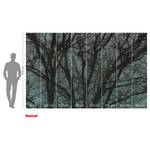 Fotomurale Whispering Woods Tessuto non tessuto - Nero / Blu - 400 x 250 cm