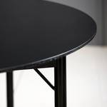 Table Sevilla MDF / Placage en bois véritable / Acier - Noir - 120 x 120 cm