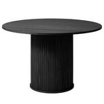 Table Maqueda MDF / Placage en bois véritable - Noir / 120 x 120 cm - Noir
