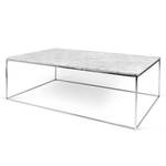 Table basse en marbre Gleam Zerlegt Marbre / Métal  - Blanc / Chrome - 120 x 75 cm