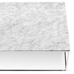 Marmor-Couchtisch Gleam Zerlegt Marmor / Metall  - Weiß / Chrom - 120 x 75 cm
