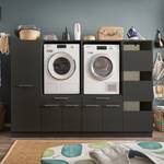 Wasmachinekast-set Laundreezy D Antraciet - 235 x 162 cm