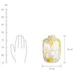 Vase CONFETTI Klarglas - Weiß / Gelb