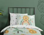 Parure de lit Lions Coton - 140 x 240 cm - Vert - 140 x 240 cm