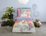 Kinderbeddengoed Dash katoen - 135 x 200 cm - turquoise/roze - 135 x 200 cm