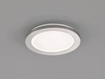 Plafondlamp Gotland rond acrylglas - 1 lichtbron - Mat nikkel - 22 x 22 cm