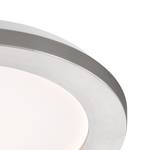 Plafondlamp Gotland rond acrylglas - 1 lichtbron - Mat nikkel - 22 x 22 cm