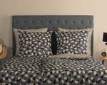Parure de lit en coton renforcé Spotted Coton - Gris - 155 x 220 cm + oreiller 80 x 80 cm