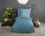 Parure de lit en coton renforcé Uni Coton - Bleu - 135 x 200 cm + oreiller 80 x 80 cm