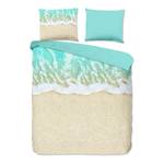 Parure de lit en coton renforcé Beach Coton - Multicolore / Turquoise - 140 x 200/220 cm + oreiller 70 x 60 cm