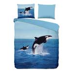 Parure de lit en microfibre Orca Microfibre - Bleu - 200 x 200 cm + 2 oreillers 70 x 60 cm