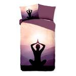 Microfaser Bettwäsche Yoga Microfaser - Violett - 140 x 200/220 cm + Kissen 70 x 60 cm