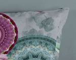 Parure de lit en coton renforcé Bandhura Satin de coton - Vert / Gris / Violet - 140 x 200/220 cm + oreiller 70 x 60 cm