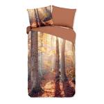 Parure de lit en microfibre Autumn Microfibre - Marron - 140 x 200/220 cm + oreiller 70 x 60 cm