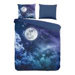 Microvezel beddengoed Universe microvezel - blauw / violet - 240x200/220cm + 2 kussen 70x40cm