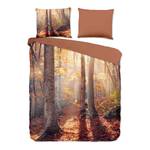 Parure de lit en microfibre Autumn Microfibre - Marron - 200 x 200 cm + 2 oreillers 70 x 60 cm