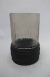 Vase Groove Rauchglas - Braun - Höhe: 20 cm