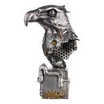 Skulptur Steampunk Eagle Kunstharz - Silber