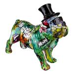 Figur Zylinder Mops Street Art Multicolor - Kunststoff - 27 x 24 x 10 cm