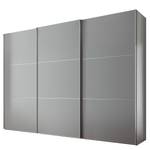 Zweefdeurkast Includo type A Zilvergrijs - Breedte: 249 cm - Premium - Zilver