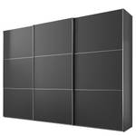 Armoire à portes coulissantes Includo A Graphite - Largeur : 280 cm - Premium - Argenté