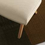 Gestoffeerde hocker GARBO houten pootjes Corduroy Snor: Beige - Donkere eikenhout