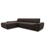 Ecksofa Paolos mit Longchair Microfaser Savi: Anthrazit - Longchair davorstehend links