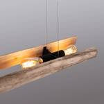 Hanglamp Log ijzer/massief eucalyptushout - 4 lichtbronnen