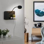 LED-wandlamp Board met leeslamp kunststof/ijzer - 1 lichtbron - Zwart