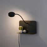 LED-wandlamp Board met leeslamp kunststof/ijzer - 1 lichtbron - Zwart