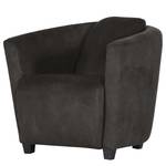 Fauteuil Mahela Geweven stof Walda: Donkerbruin